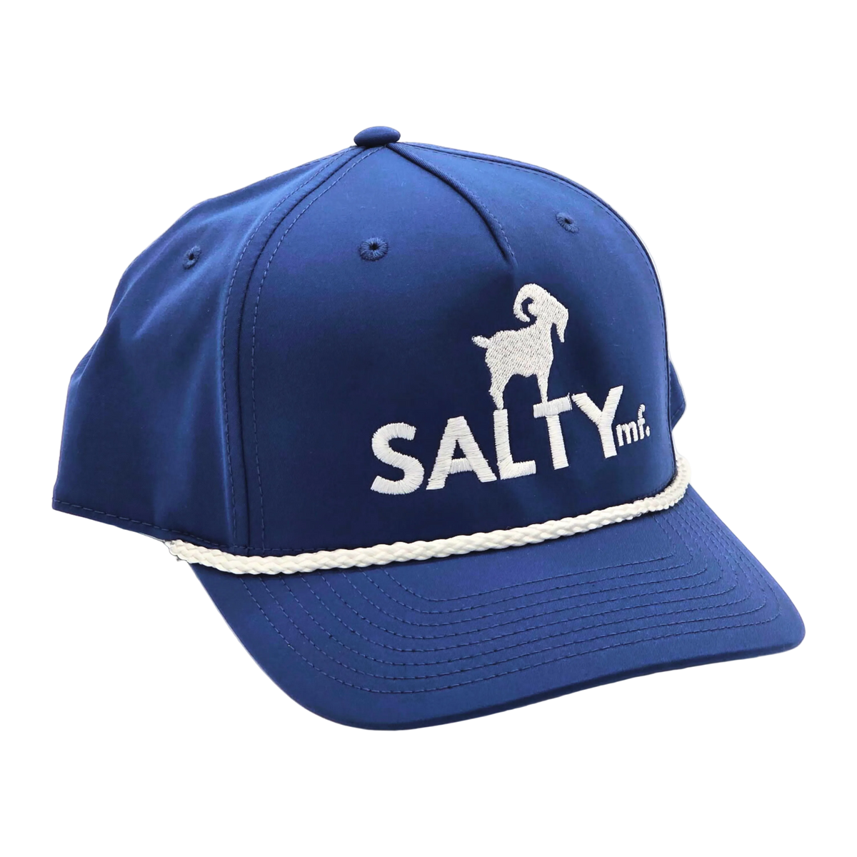 SALTYmf Rope Hat Blue colorway side view, SALTYmf Richardson 258 roper hat