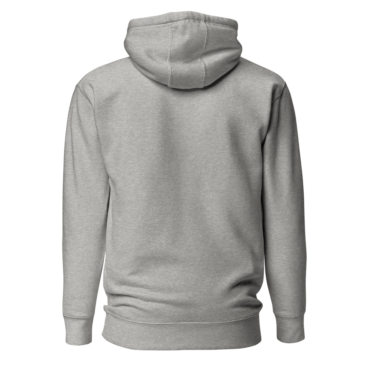 SALTYmf 2A GOAT Embroidered Hoodie (Black Goat) in Carbon Grey, back view