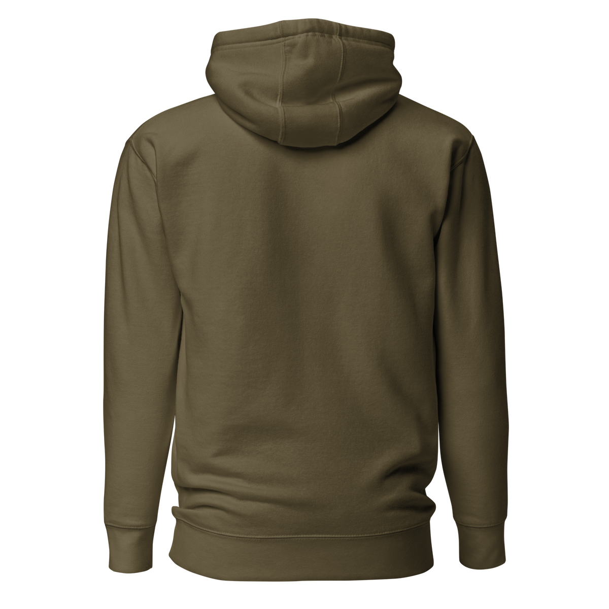 SALTYmf American GOAT Hoodie in Military Green, back view