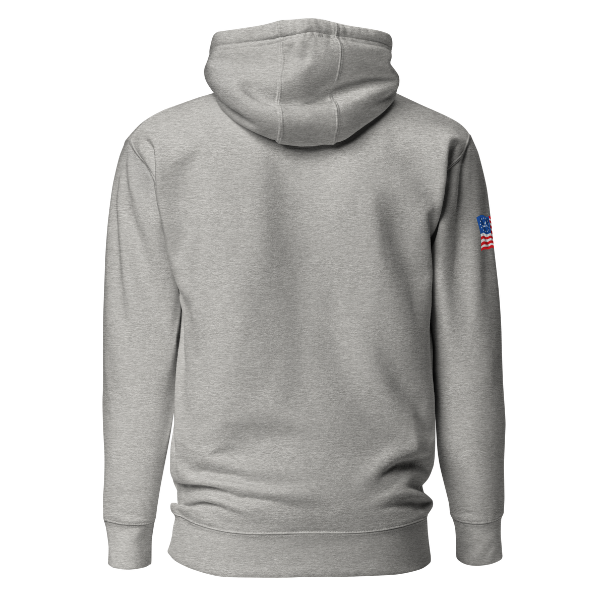 Salty's Fight Club Ole Betsy Hoodie in Carbon Grey, back view