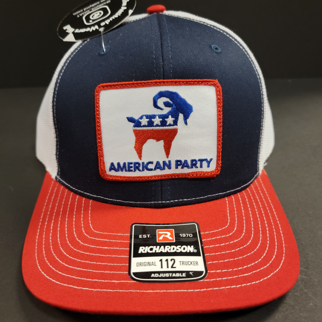 Saltymf American Party Goat Trucker Patch