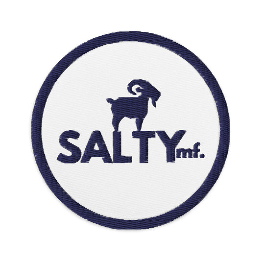 SALTYmf Navy Goat Embroidered Patch