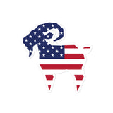 The SaltyMF American Flag GOAT Sticker