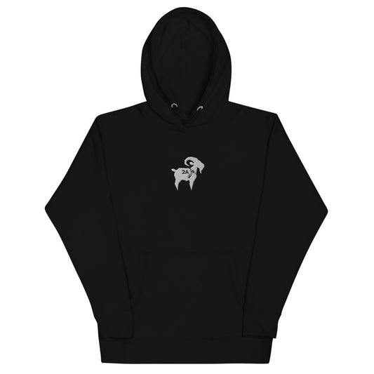2A GOAT Embroidered Hoodie (White Goat)