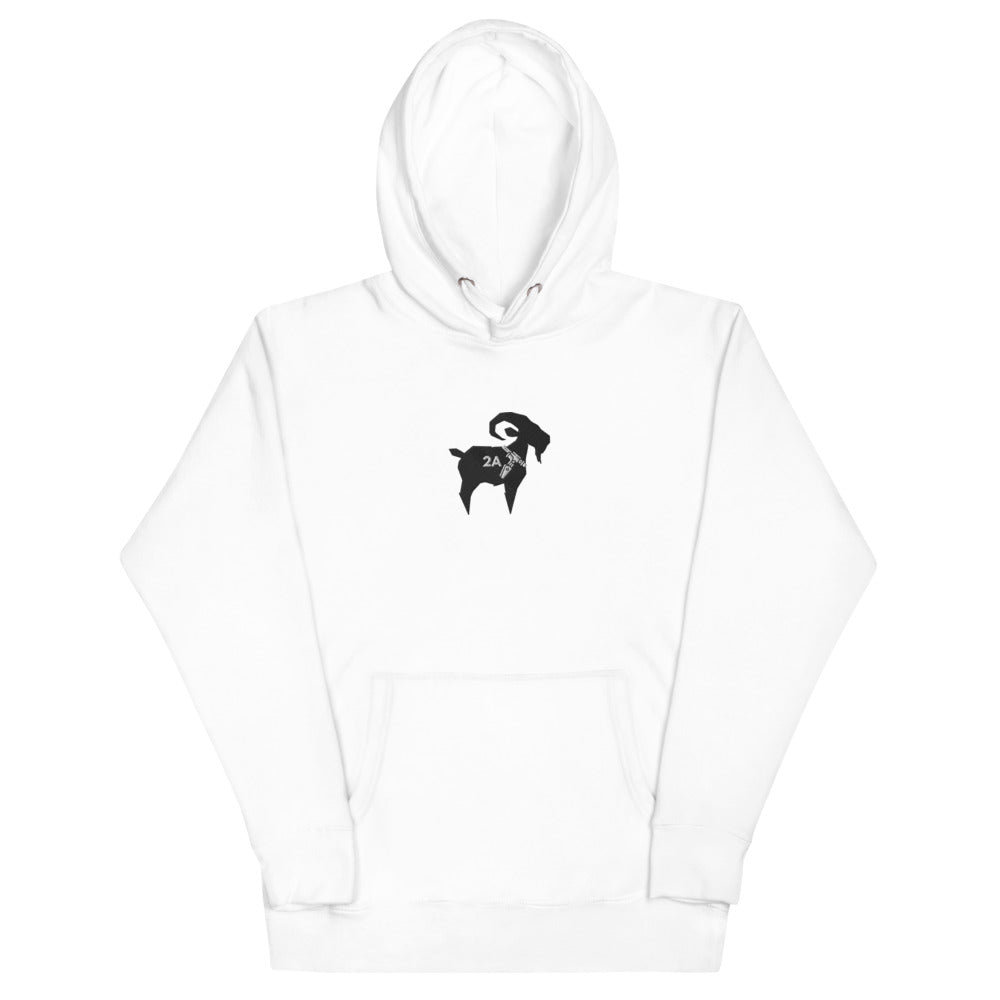 2A GOAT Embroidered Hoodie (Black Goat)