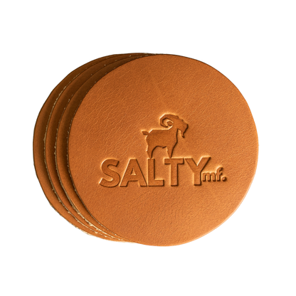 SALTYmf Leather Coasters