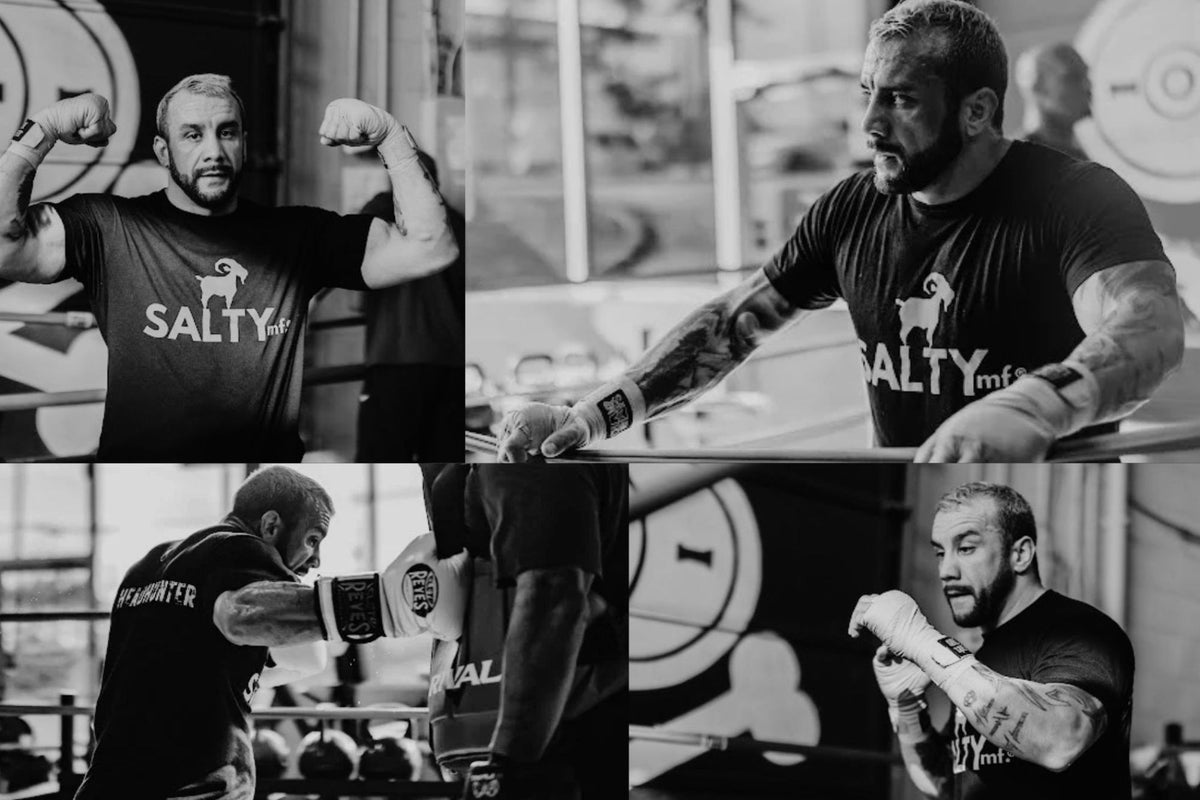 Harrison Aiken training in SALTYmf tees