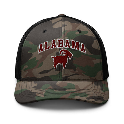 Alabama GOAT Camo Trucker