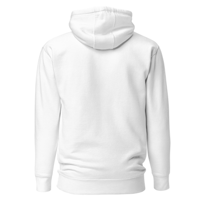 SALTYmf American GOAT Hoodie in White, back view