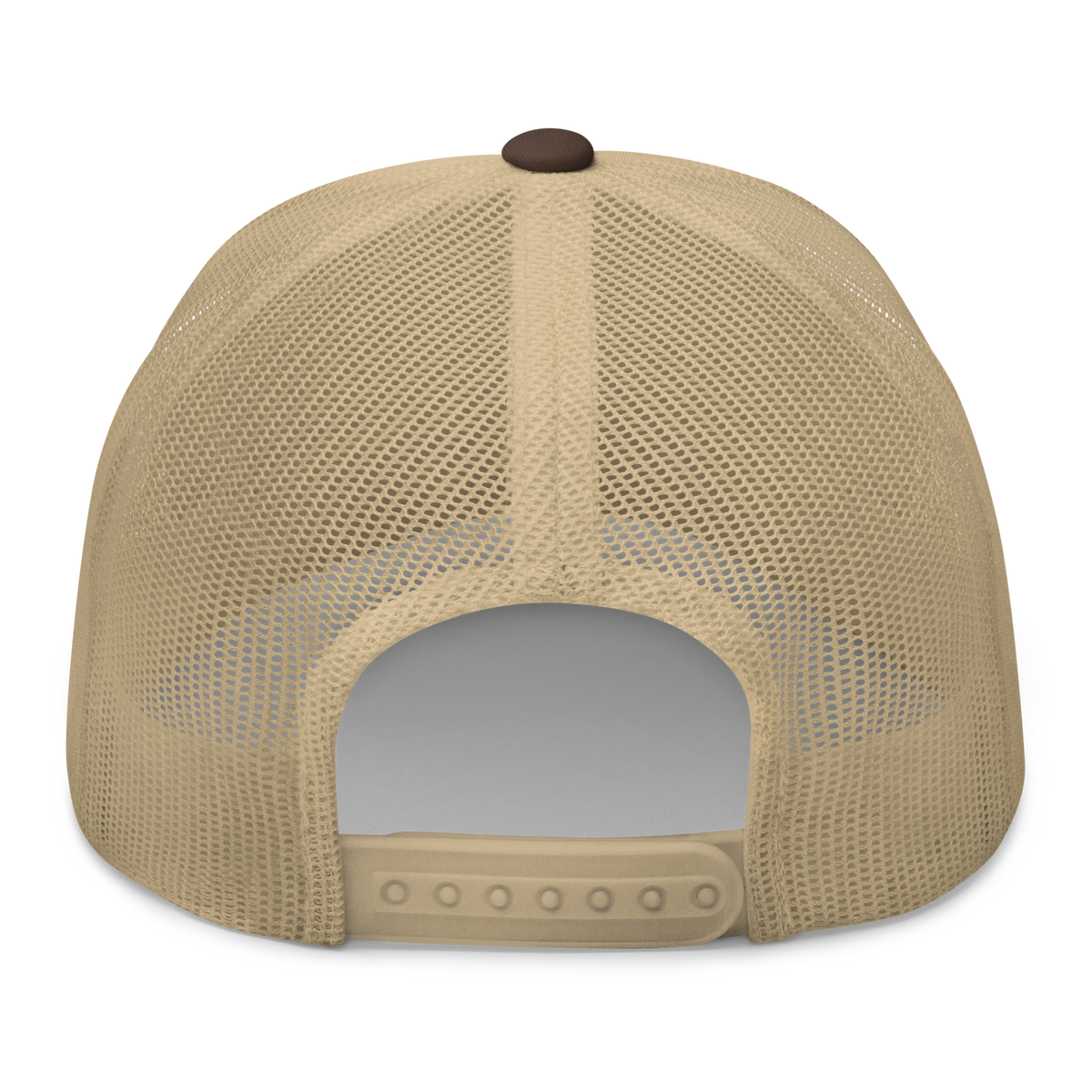 SALTYmf American GOAT Trucker in Brown/Khaki, back view