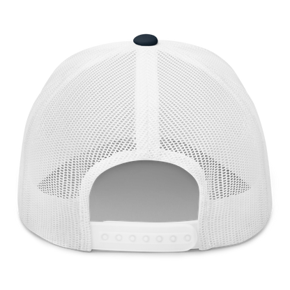 SALTYmf American GOAT Trucker in Navy/White, back view