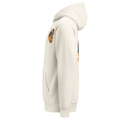 SALTYmf Elk Hunt Hoodie in Off-White, left side view
