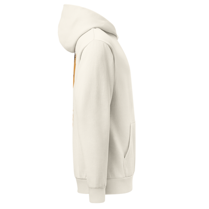 SALTYmf Elk Hunt Hoodie in Off-White, right side view