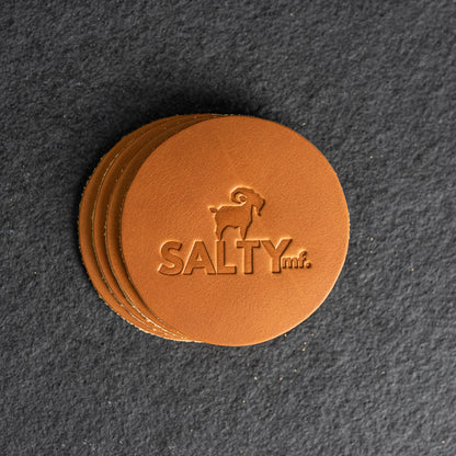 SALTYmf Leather Coasters