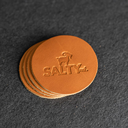 SALTYmf Leather Coasters