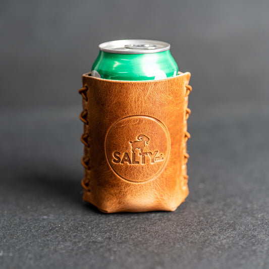 SaltyMF Leather Coozie