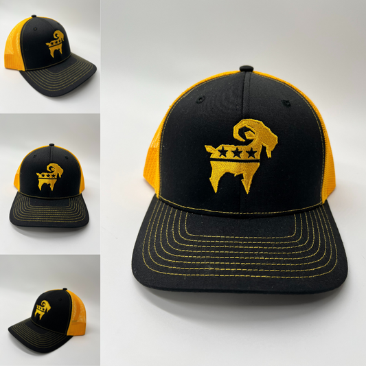 SaltyMF Black & Gold Party Goat Trucker