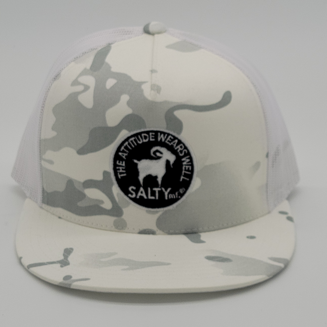 SaltyMF Multicam Alpine/White Attitude Snapback