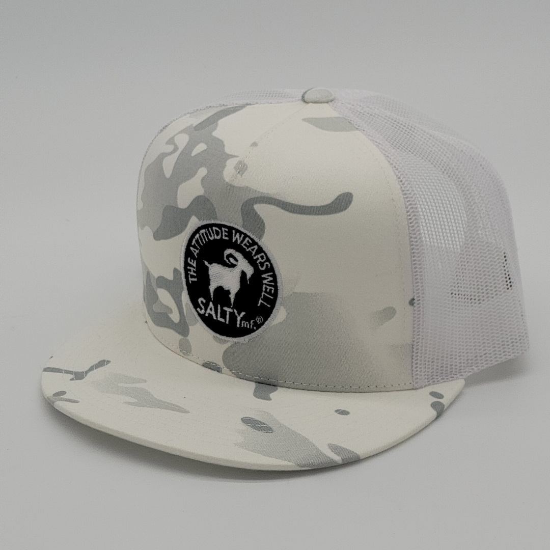 SaltyMF Multicam Alpine/White Attitude Snapback