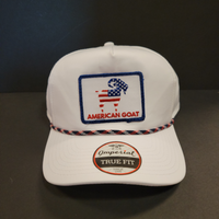 Saltymf American Flag Goat Patch Rope Hat