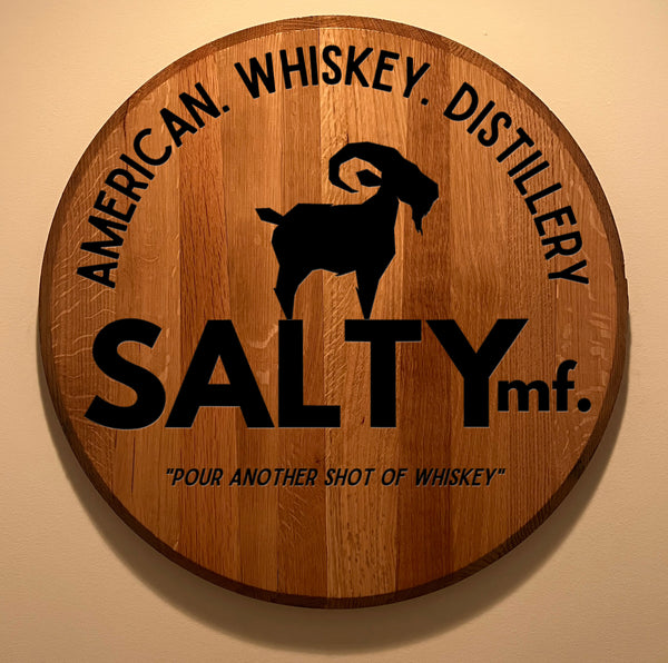 The SALTYMF Clean American Whiskey Distillery Barrel Head