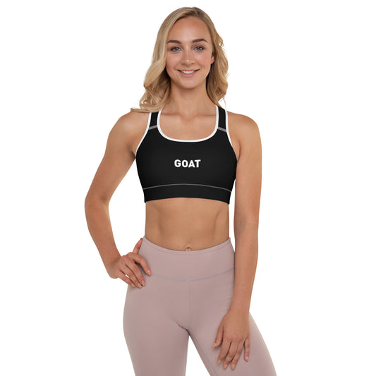 Saltymf White GOAT Womens Black Sports Top