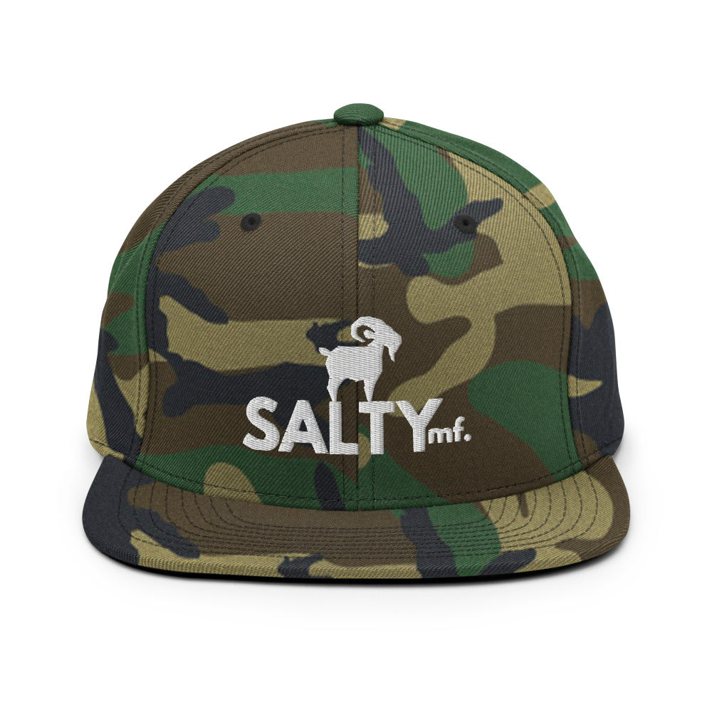 The SaltyMF White GOAT Snapback Yupoong 6089