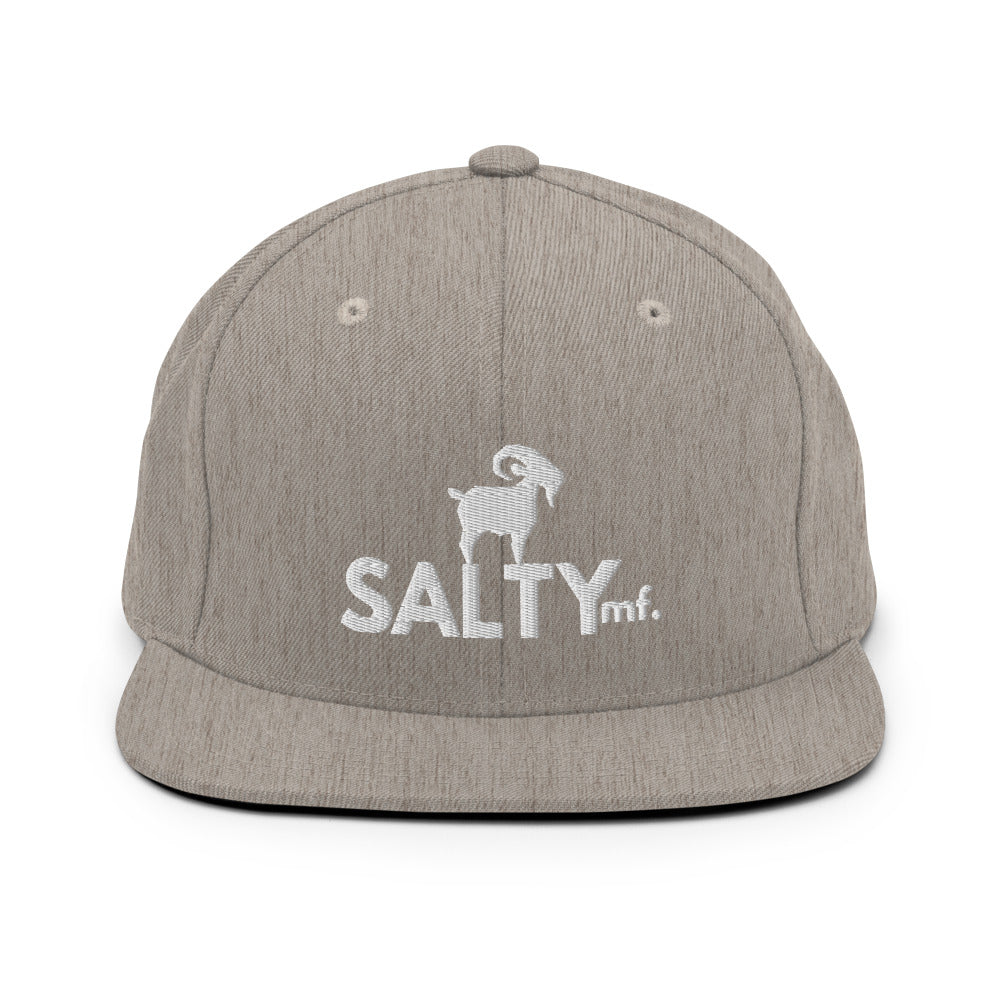 The SaltyMF White GOAT Snapback Yupoong 6089