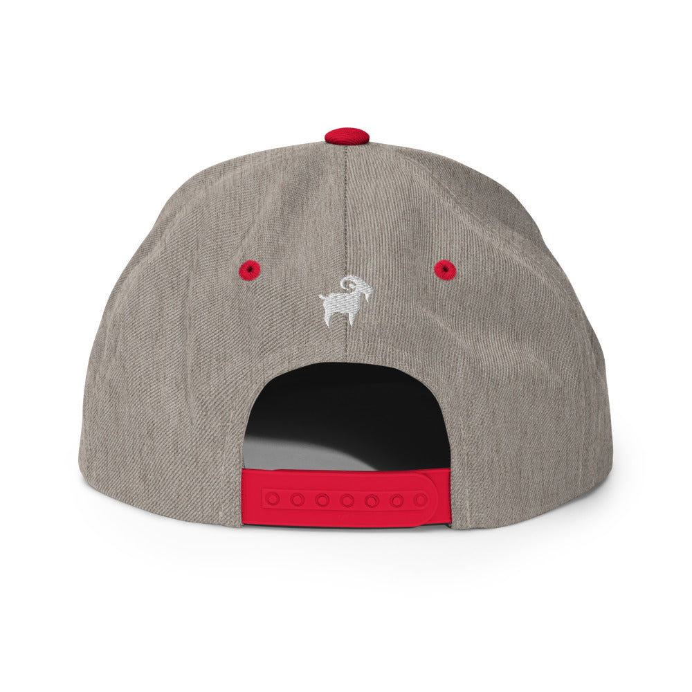 The SaltyMF White GOAT Snapback Yupoong 6089