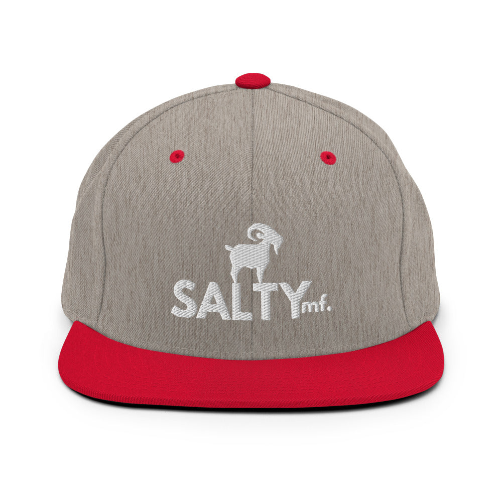 The SaltyMF White GOAT Snapback Yupoong 6089