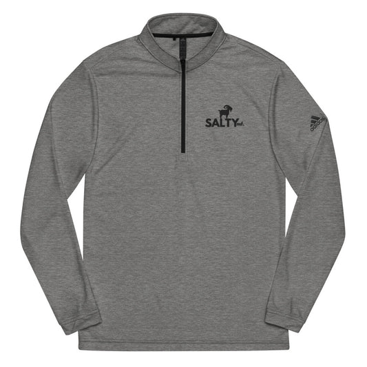 The SALTYMF GOAT Black Logo Quarter Zip Pullover