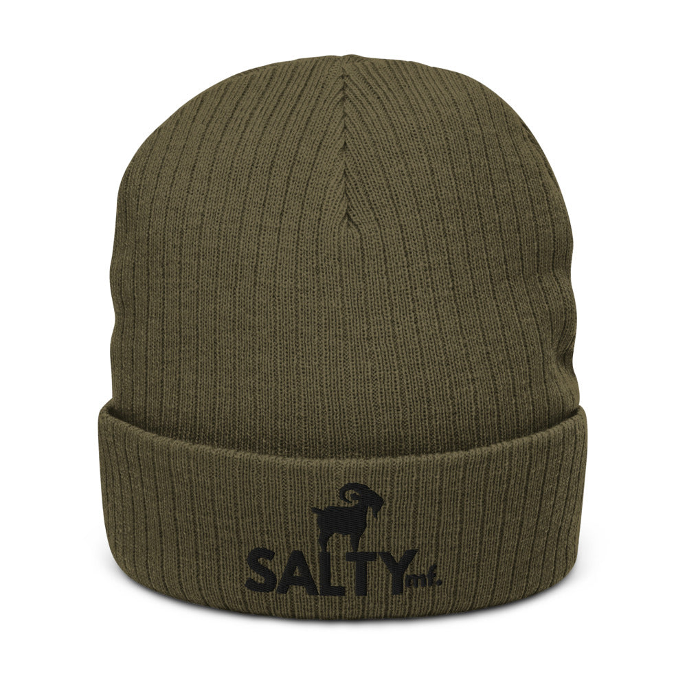 The SALTYMF Black GOAT Cuffed Beanie