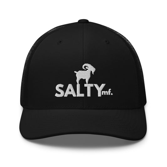 SaltyMF White Logo Trucker Cap