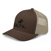 The SaltyMF Black Logo Retro Trucker
