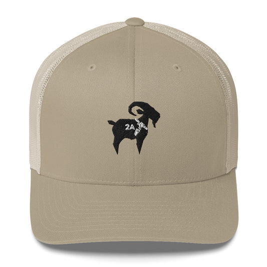 SaltyMF 2nd Amendment Black GOAT Trucker Hat