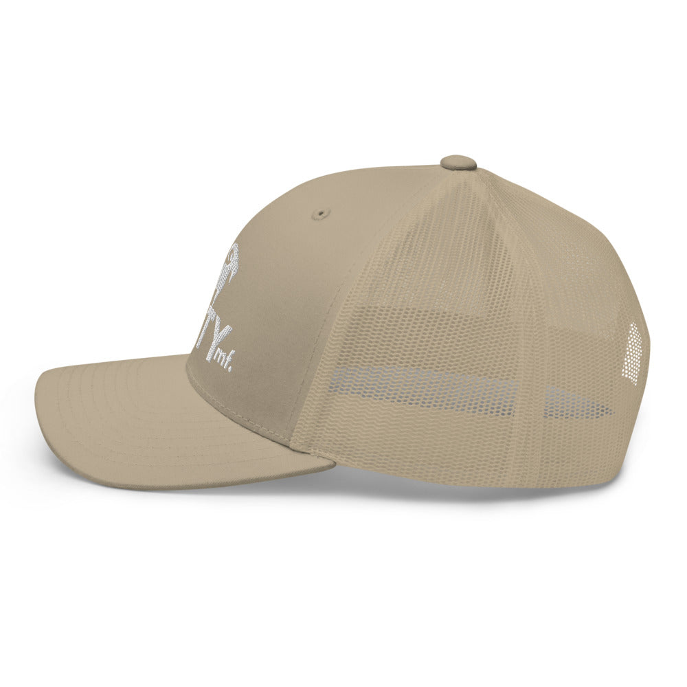 SaltyMF White Logo Trucker Cap