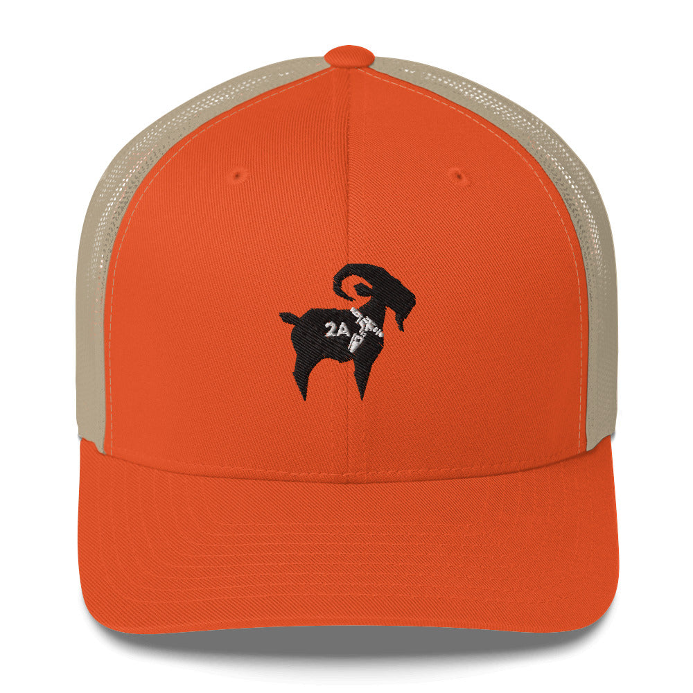 SaltyMF 2nd Amendment Black GOAT Trucker Hat