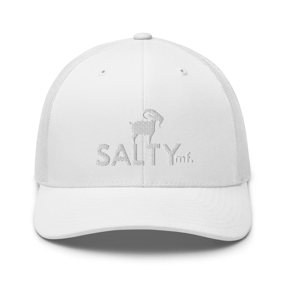 SaltyMF White Logo Trucker Cap