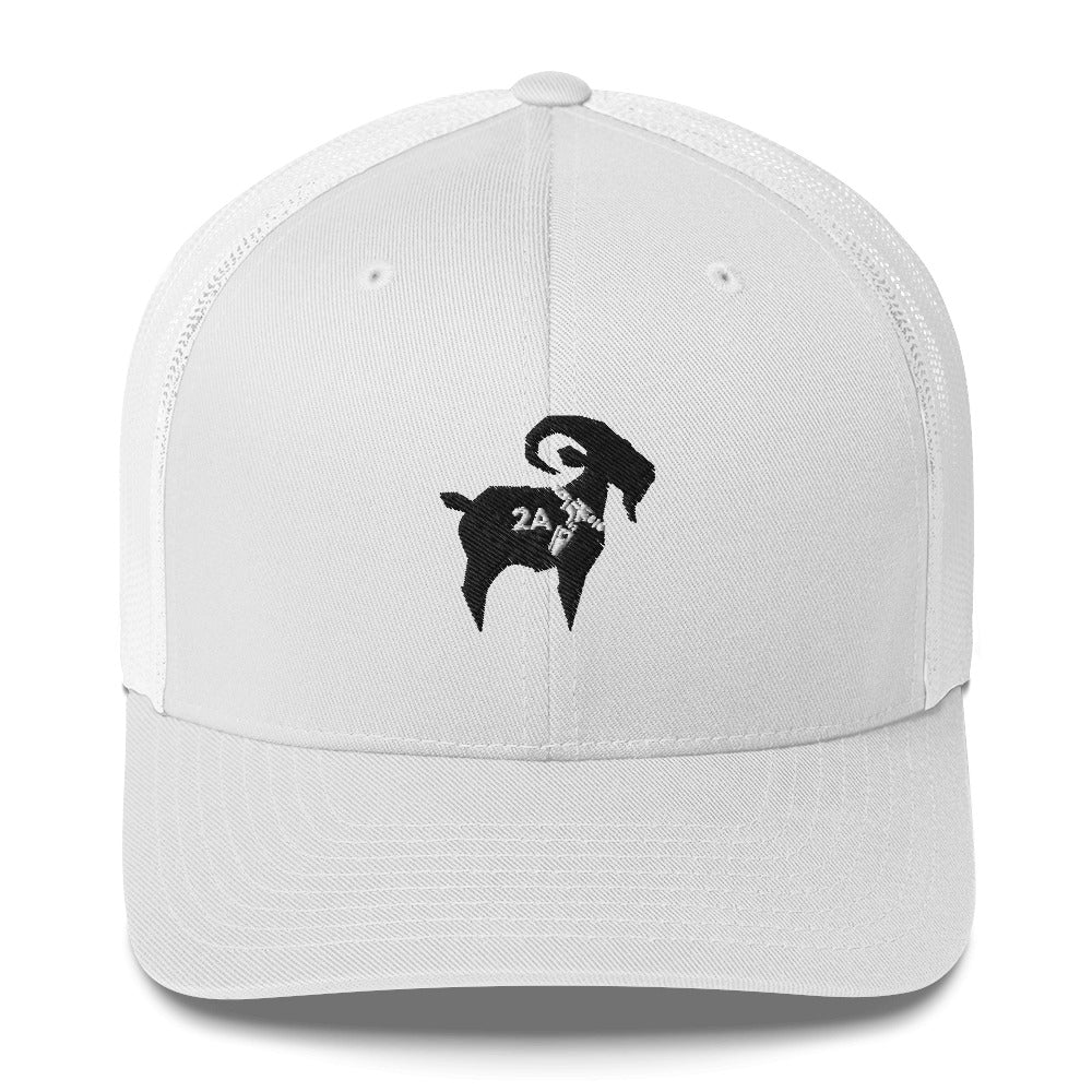 SaltyMF 2nd Amendment Black GOAT Trucker Hat