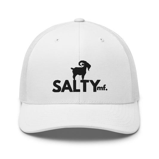 The SaltyMF Black Logo Retro Trucker