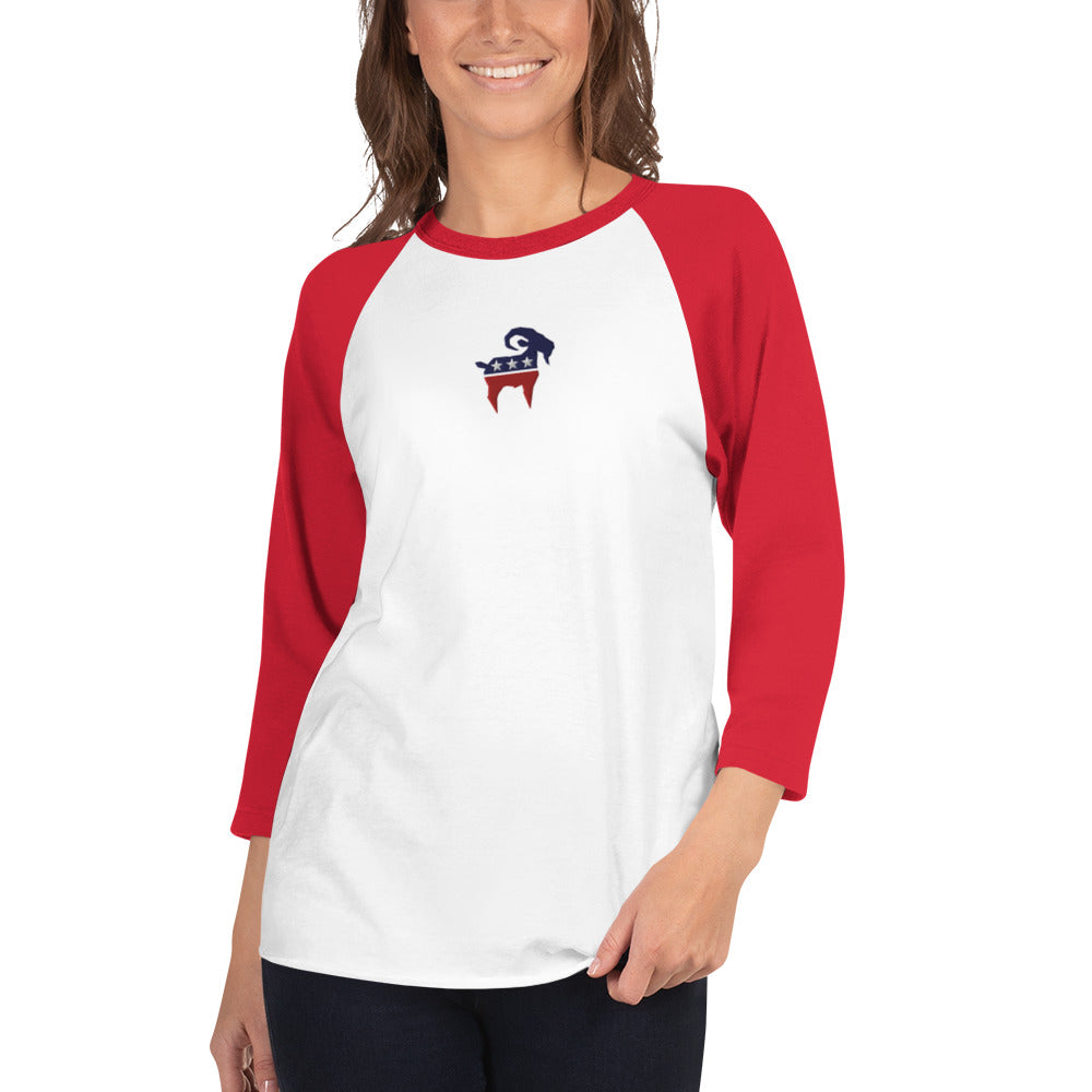 The SALTYMF American Party GOAT Embroidered Raglan