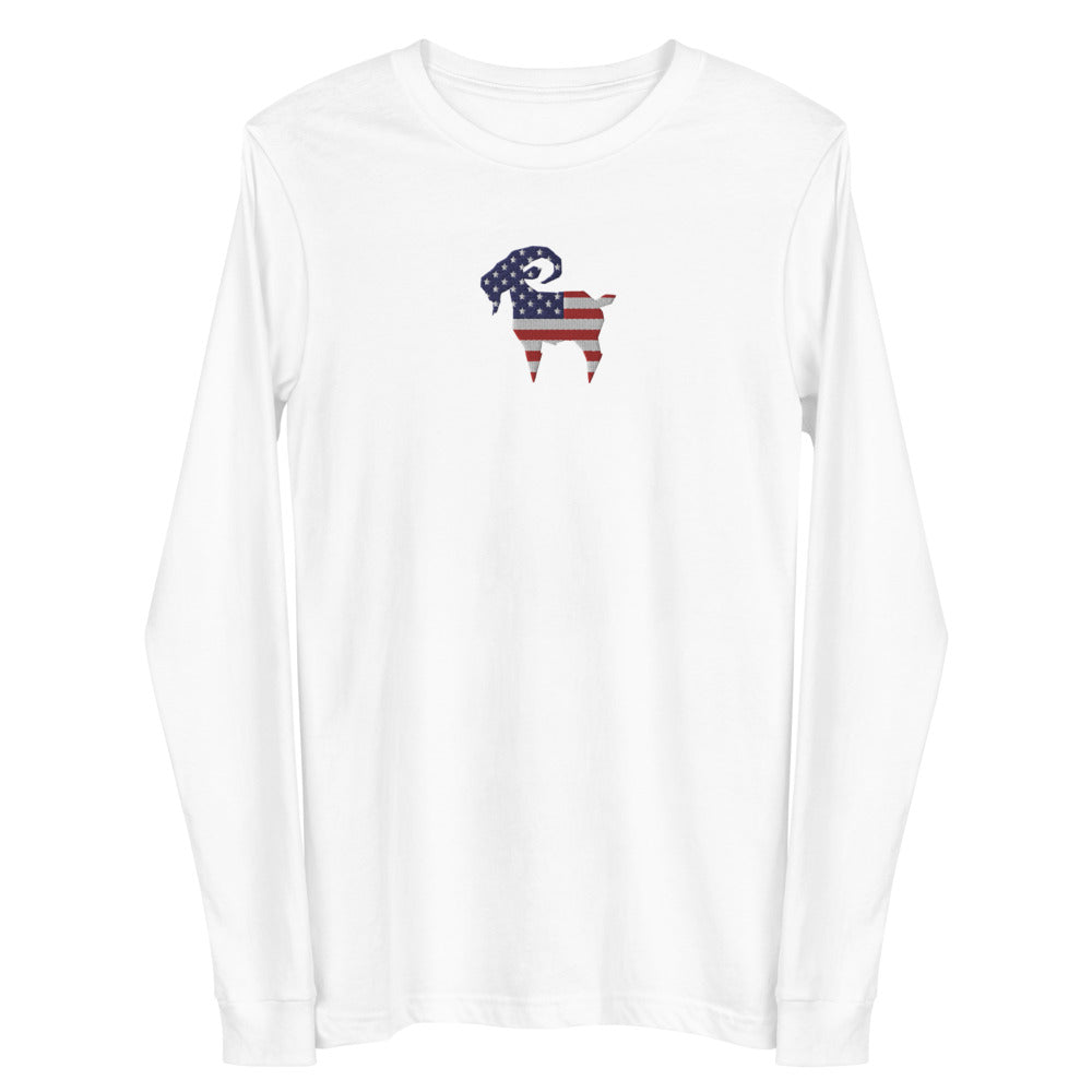 The SaltyMF Freedom Flag GOAT Long Sleeve Tee