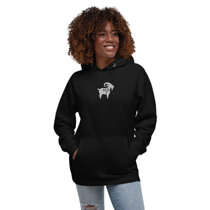 2A GOAT Embroidered Hoodie (White Goat)