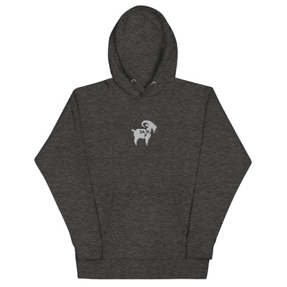 2A GOAT Embroidered Hoodie (White Goat)