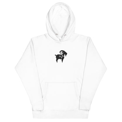 2A GOAT Embroidered Hoodie (Black Goat)