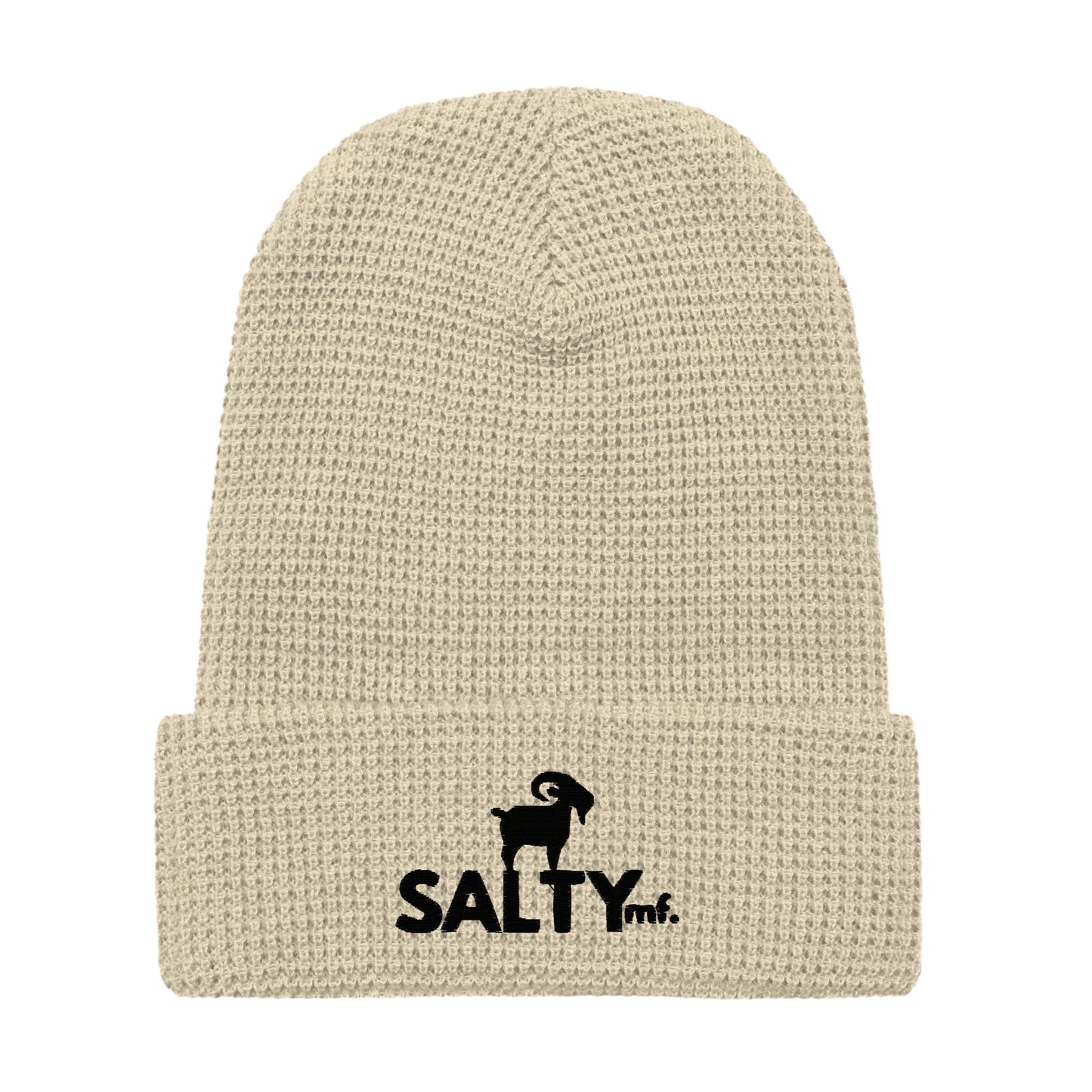 SaltyMF Waffle Black GOAT Beanie