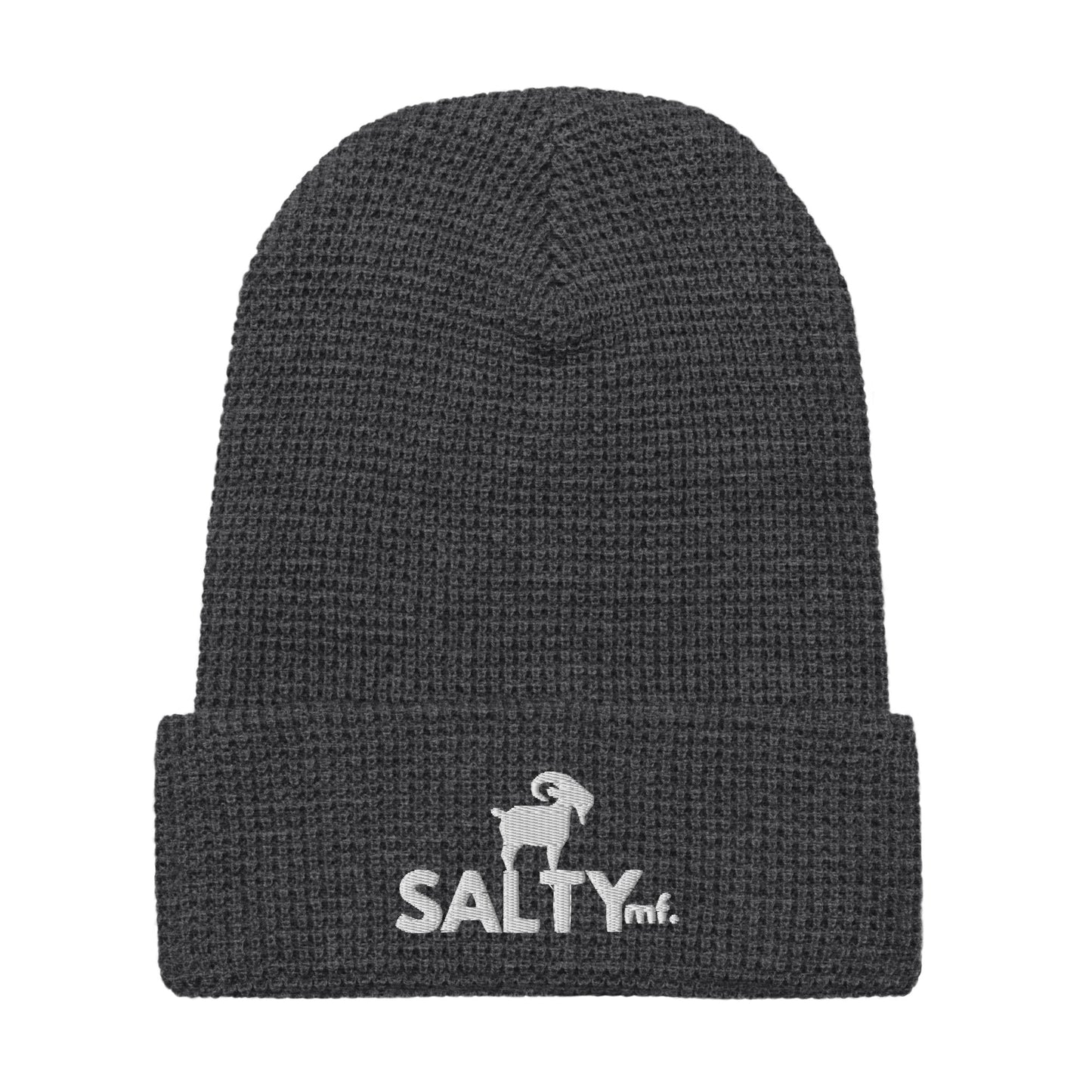 SaltyMF Waffle White GOAT Beanie