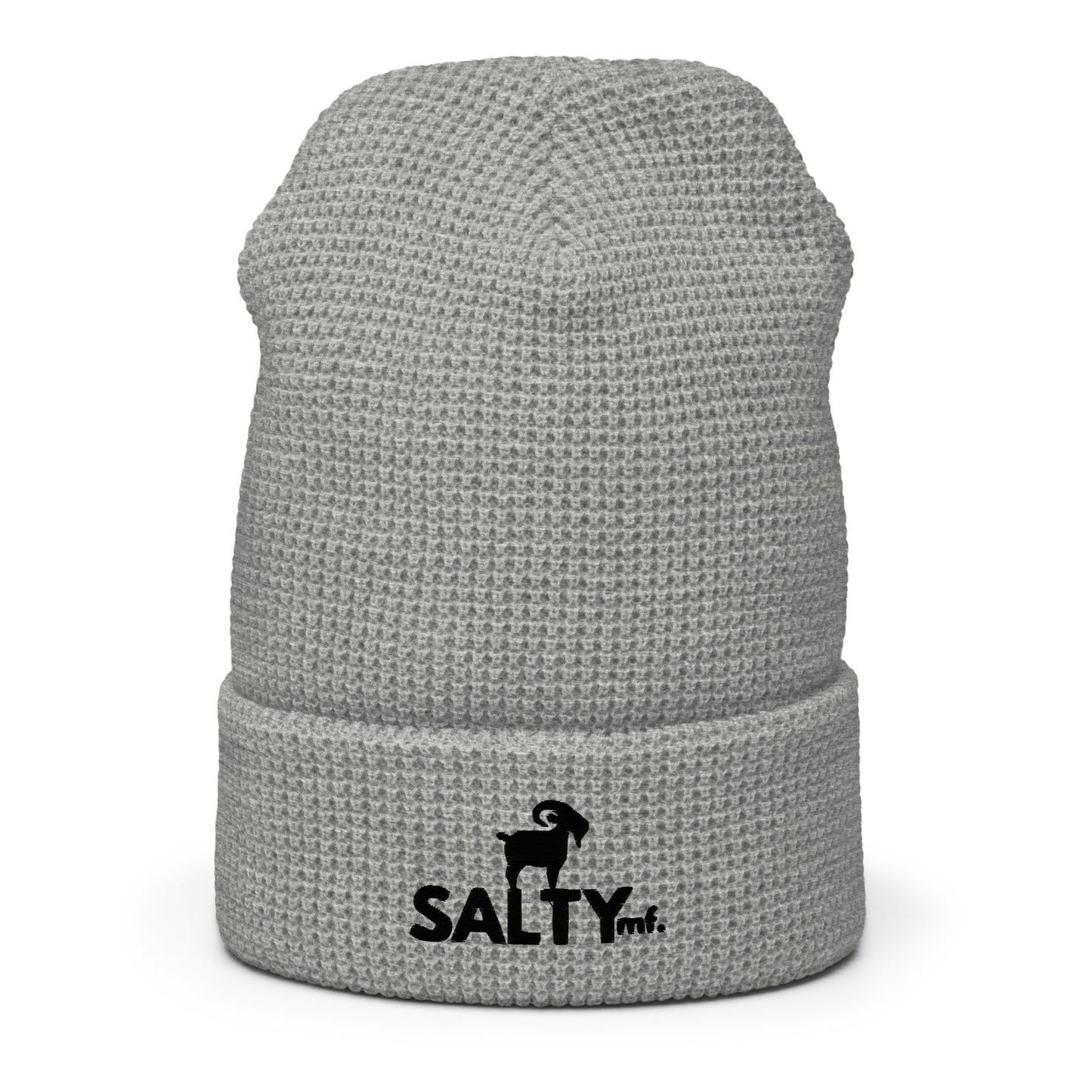 SaltyMF Waffle Black GOAT Beanie