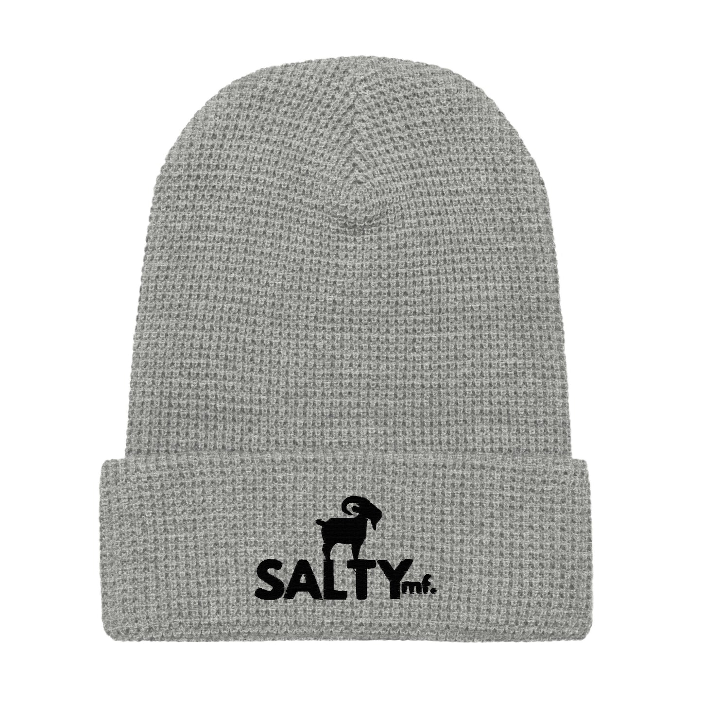 SaltyMF Waffle Black GOAT Beanie