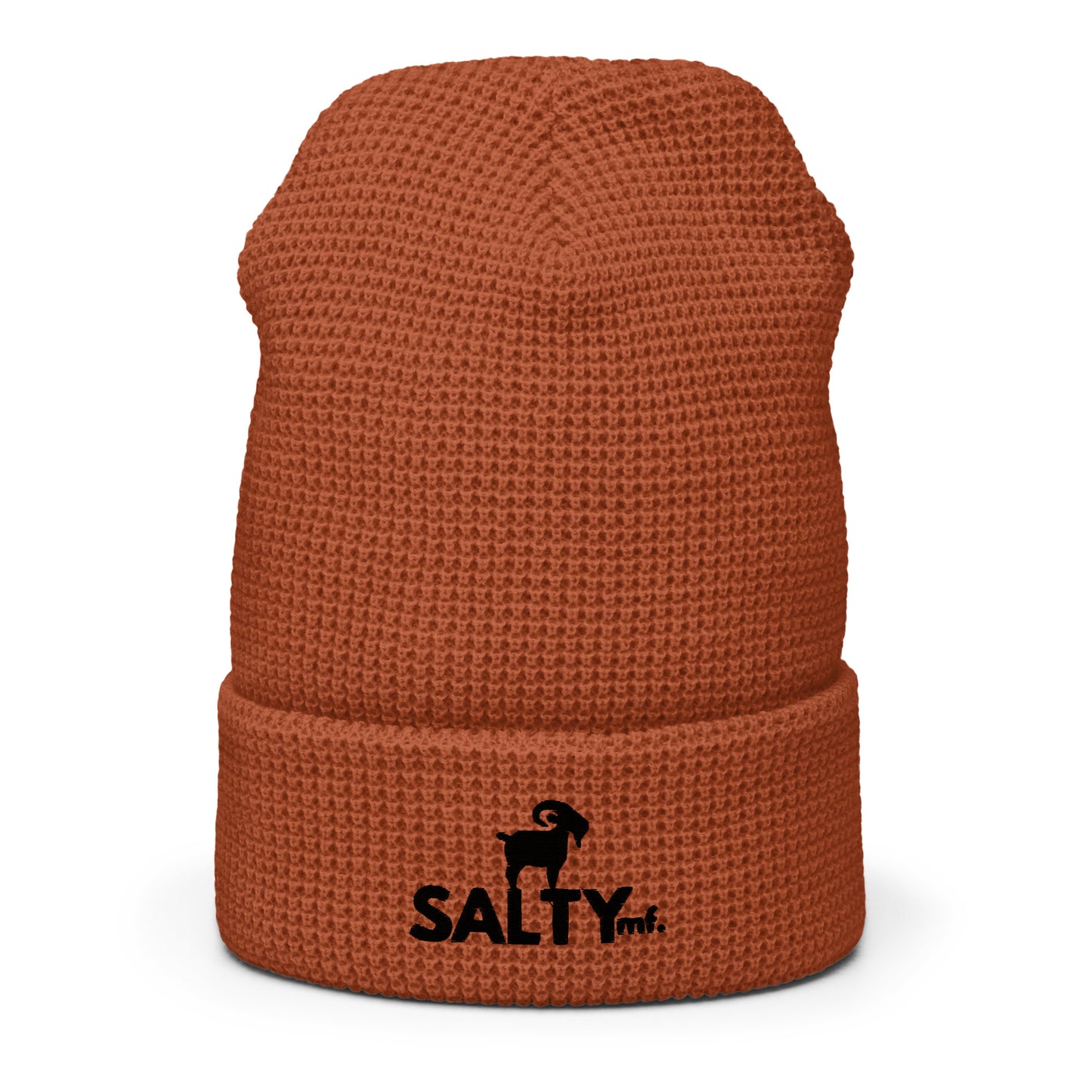 SaltyMF Waffle Black GOAT Beanie